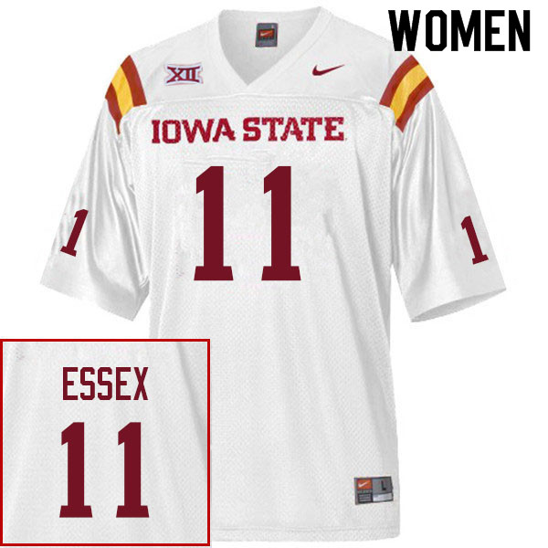 Women #11 Jason Essex Iowa State Cyclones College Football Jerseys Sale-White